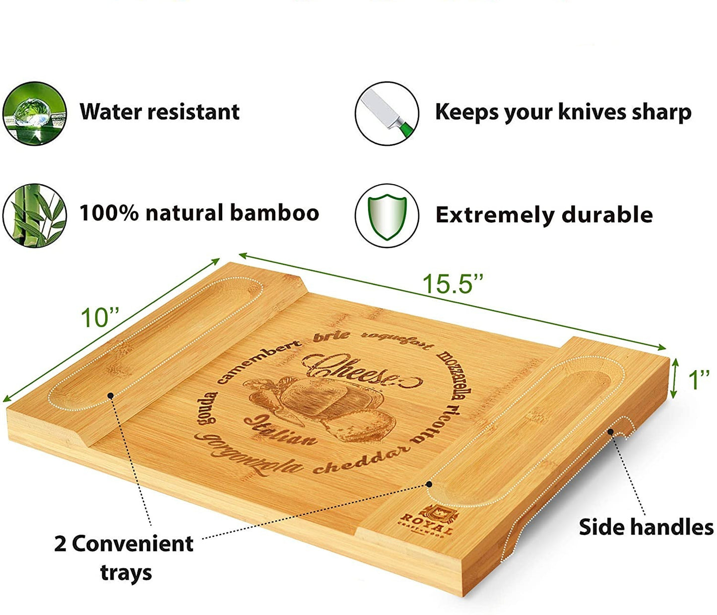 Edle Servierplatte aus Holz