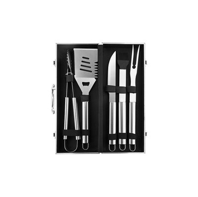 Edelstahl Grillwerkzeug-Set mit Alluminiumkoffer